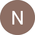 A simple brown circle with a white letter N in the center.